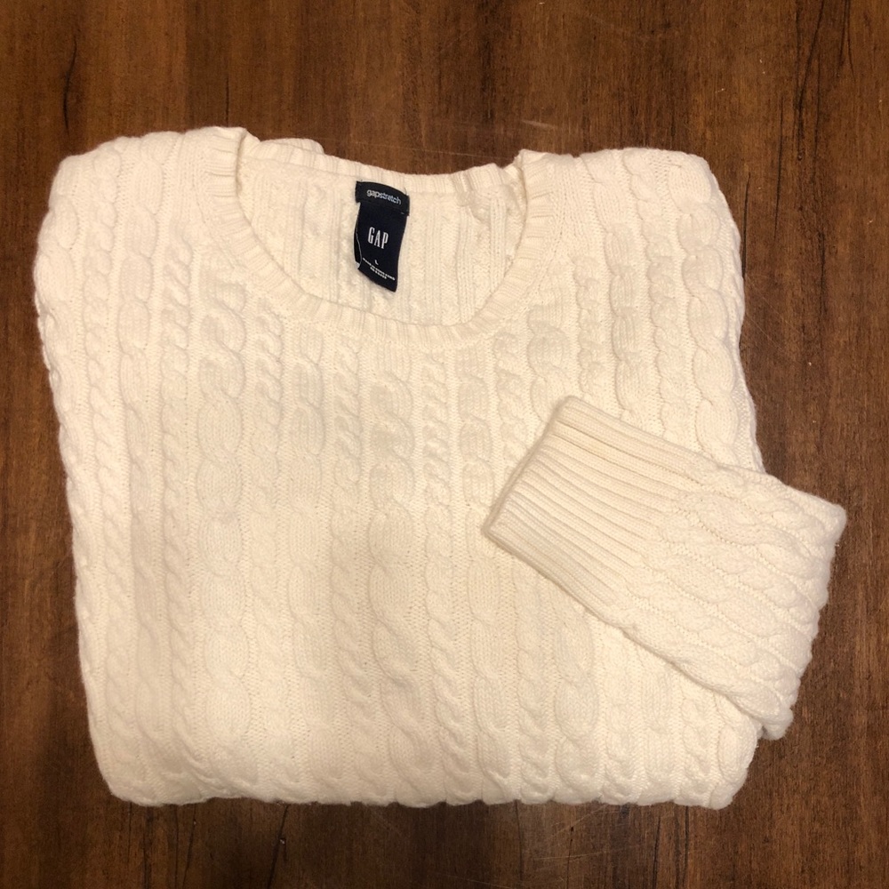 GAP Cream Cable-Knit Sweater